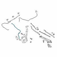 OEM Lincoln Washer Hose Diagram - GD9Z-17A605-A