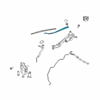 OEM Infiniti M35 Window Wiper Arm Assembly Diagram - 28881-EH100