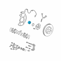 OEM Honda Civic Bearing Assembly, Front Hub (Koyo Seiko) Diagram - 44300-SNA-952