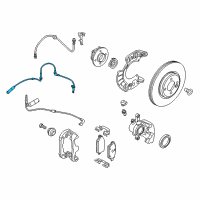 OEM 2016 BMW X1 Front Abs Wheel Speed Sensor Diagram - 34-52-6-850-767