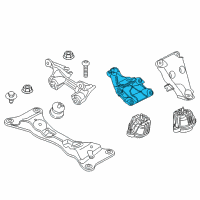 OEM 2012 BMW Z4 Engine Mount Bracket Right Diagram - 22-11-6-855-550