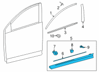 OEM 2022 Lexus NX350 MOULDING SUB-ASSY, F Diagram - 75073-78020