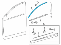 OEM 2021 Toyota RAV4 Reveal Molding Diagram - 75072-0R010