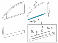 OEM Lexus NX250 MOULDING ASSY, FR DO Diagram - 75710-78020