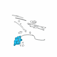 OEM 2009 Chevrolet HHR Washer Reservoir Diagram - 20965521