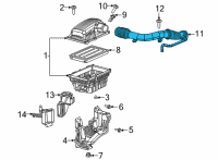 OEM Ram 1500 Air Cleaner Duct Diagram - 68264892AB