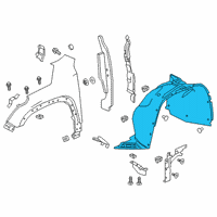 OEM 2019 GMC Acadia Fender Liner Diagram - 84336224