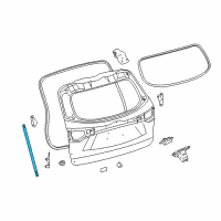 OEM 2016 Toyota Highlander Lift Cylinder Diagram - 68960-0E102