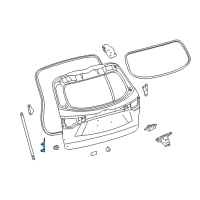 OEM Toyota Highlander Lift Cylinder Lower Bracket Diagram - 68948-0E010