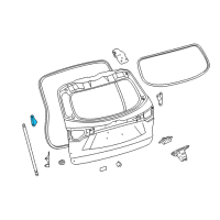 OEM 2015 Toyota Highlander Lift Cylinder Upper Bracket Diagram - 68946-0E010