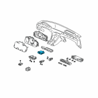 OEM Acura RL Switch Assembly, Hazard Diagram - 35510-SZ3-A81