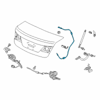 OEM 2015 Acura RLX Cable, Trunk Opener (Emergency) Diagram - 74880-TY2-A01