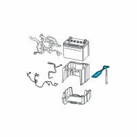 OEM Acura Plate, Battery Setting Diagram - 31512-S7A-000