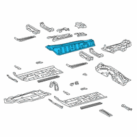 OEM 2022 Lexus ES350 Panel, FR Floor, Ctr Diagram - 58113-07010