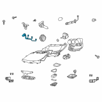 OEM 2012 Lexus LS600h Cord, Headlamp, RH Diagram - 81125-50420
