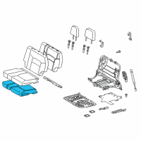 OEM 2013 Lexus LX570 Pad, NO.3 Seat Cushion, LH Diagram - 79345-60140