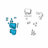 OEM 2009 Acura RDX Box Assembly, Relay Diagram - 38250-STK-A02