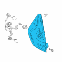 OEM Toyota Prius C Tail Lamp Assembly Diagram - 81561-52D61