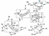 OEM 2022 Hyundai Palisade Flange Nut Diagram - 62618-4R000