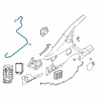 OEM 2014 Nissan Sentra Cable Assy-Gas Filler Opener Diagram - 78822-3SG0A