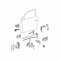 OEM 2000 Hyundai Accent Checker Assembly-Front Door, LH Diagram - 79380-25200