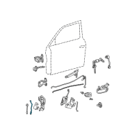 OEM Hyundai Accent Front Door Outside Handle Rod, Left Diagram - 81381-25200