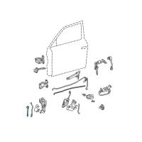 OEM 2001 Hyundai Accent Front Door Lock Rod, Left Diagram - 81383-25200