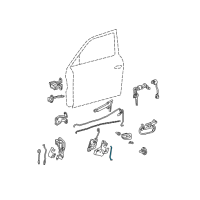 OEM 2003 Hyundai Accent Rod-Front Door Actuator LH Diagram - 81373-25200