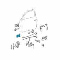 OEM 2000 Hyundai Accent Hinge Assembly-Door Lower, LH Diagram - 79315-25000