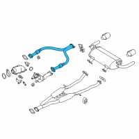 OEM Infiniti Q60 Tube Assembly-Exhaust, Front Diagram - 20020-6HN0A