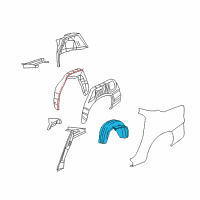 OEM 2002 Buick Regal Liner Asm-Rear Wheelhouse Panel Diagram - 10444744