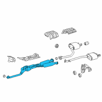 OEM 2021 Lexus IS300 Front Exhaust Pipe Assembly Diagram - 17410-36500