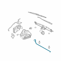 OEM 2009 Ford F-350 Super Duty Washer Hose Diagram - 7C3Z-17K605-A