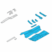 OEM BMW 740i Floor Pan Diagram - 41127204139