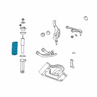 OEM 2006 Jeep Liberty Front Coil Spring Diagram - 52128878AB