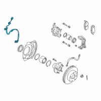 OEM 2000 Nissan Maxima Sensor Assembly-Anti SKID, Front LH Diagram - 47911-2Y000