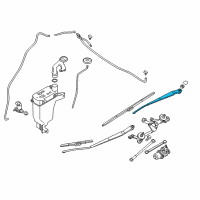 OEM Nissan Versa Front Window Wiper Arm Assembly Diagram - 28881-3WC0A