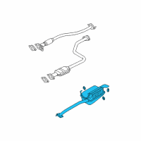 OEM 2004 Hyundai Accent Tail With Muffler Pipe Diagram - 28700-25720