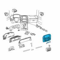 OEM 1998 Lexus LX470 Switch Assy, Center Cluster Integration Diagram - 84012-60121