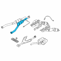 OEM 1999 BMW 540i Catalytic Converter Diagram - 18-30-1-437-545