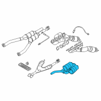 OEM BMW 540i Rear Muffler Diagram - 18-10-1-439-825