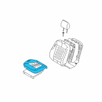 OEM 2007 Hyundai Santa Fe Cushion Assembly-Front Seat, Driver Diagram - 88100-0W410-J9X