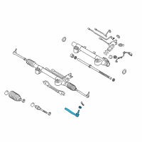 OEM 2012 Nissan Murano Socket Kit-Tie Rod, Outer Diagram - D8640-1AA1A