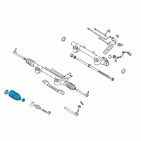 OEM Nissan Murano Boot Kit-Power Steering Gear Diagram - D8204-VG025
