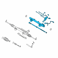 OEM Infiniti FX37 Power Steering Gear Assembly Diagram - 49200-1CA0A