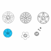 OEM Lexus IS300 Ornament Sub-Assy, Wheel Hub Diagram - 42603-53010