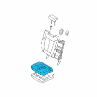 OEM 2007 Hyundai Santa Fe Pad Assembly-Rear Seat Cushion, LH Diagram - 89250-0W400