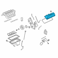 OEM 2007 Lincoln Mark LT Valve Cover Diagram - 9L1Z-6582-D