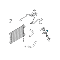 OEM 2013 Lincoln MKS Thermostat Unit Seal Diagram - 7T4Z-8590-A