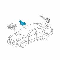 OEM Lexus LS430 Transponder Key Computer Assembly Diagram - 89780-50050